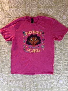 GUC Disney Encanto Mirabel Gildan Softstyle Pink 'Birthday Girl' Tee - mens med